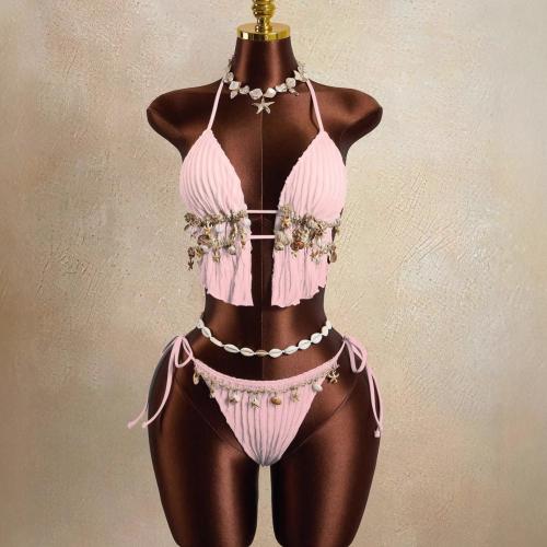 Spandex & Polyester Bikini Solide plus de couleurs pour le choix Ensemble
