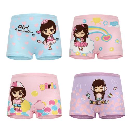 Spandex & Coton Sous-vêtements de fille de chéri Imprimé Dessin animé plus de couleurs pour le choix Ensemble
