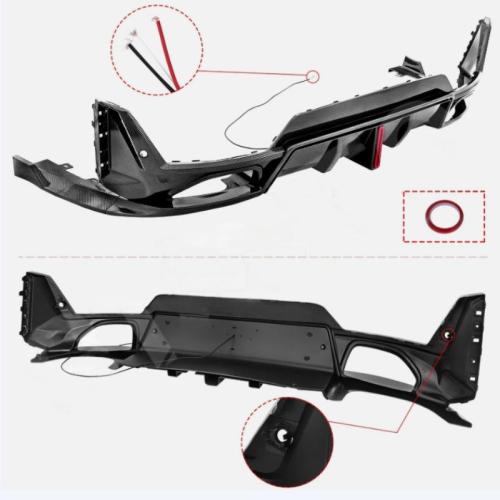 For 2023-26 BMW G20 LCI 320i 330i M Sport Rear Diffuser Light Carbon Fiber Style