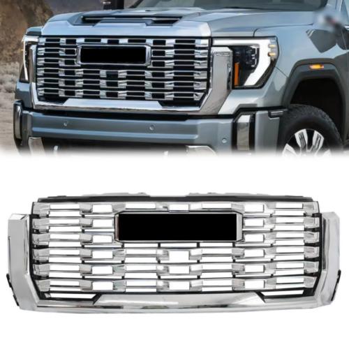 For GMC Sierra 2500 HD / 3500 HD Denali SLE 2024-2025 2026 Front Grille Chrome