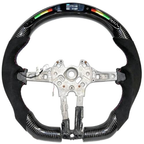 LED W/heated Carbon Fiber Steering Wheel Fits For BMW M3 M4 M5 F87 F80 F82 330i