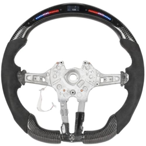 LED Carbon Fiber Steering Wheel For BMW M2 F87 M3 F80 M4 F82 F83 F30