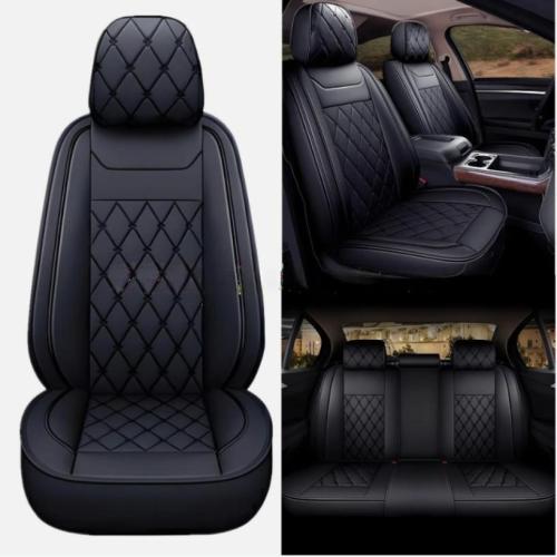 5-Seats PU Leather Car Seat Cushion Cover Front+Rear Cushion Full Set For Nissan