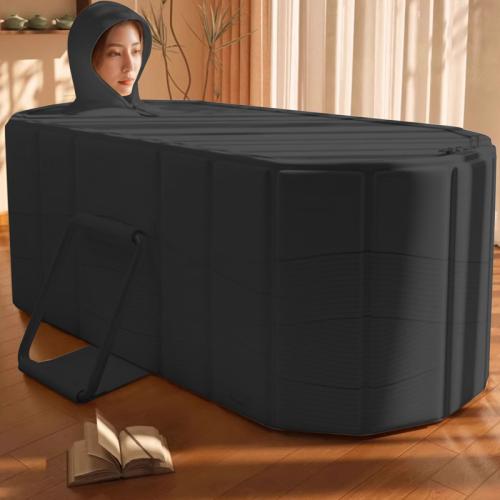 PVC Foldable Bathtub durable & portable black PC