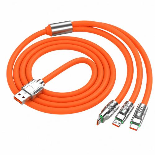 120W super fast charging machine customer one-to-three data cable with light