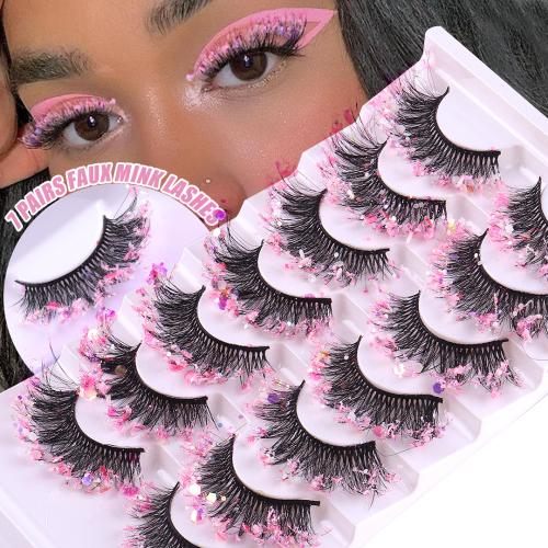 Chemical Fiber False Eyelashes for women Sequin Set