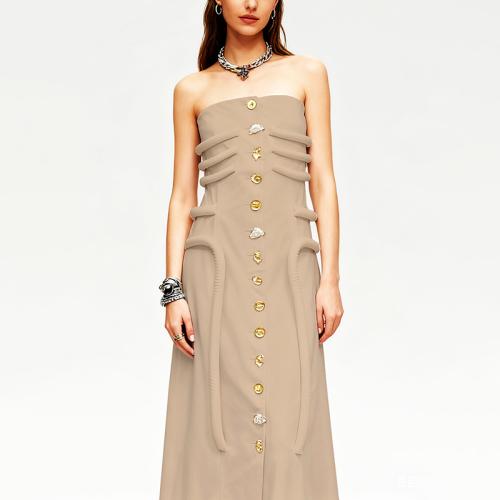 Polyester Langes Abendkleid, Patchwork, Stück