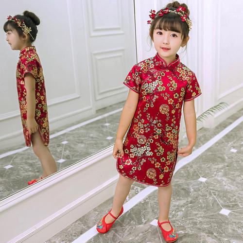 Tapiz & Poliamida & Poliéster Vestido de una sola pieza de la muchacha, jacquard, más colores para elegir, trozo