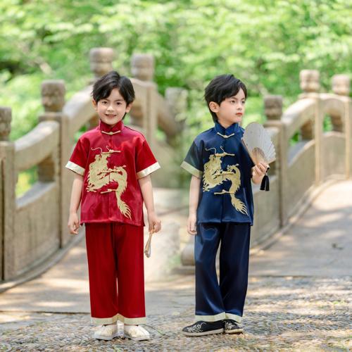Polyester Junge Sommer Kleidung Set, Hosen & Nach oben, mehr Farben zur Auswahl, Festgelegt