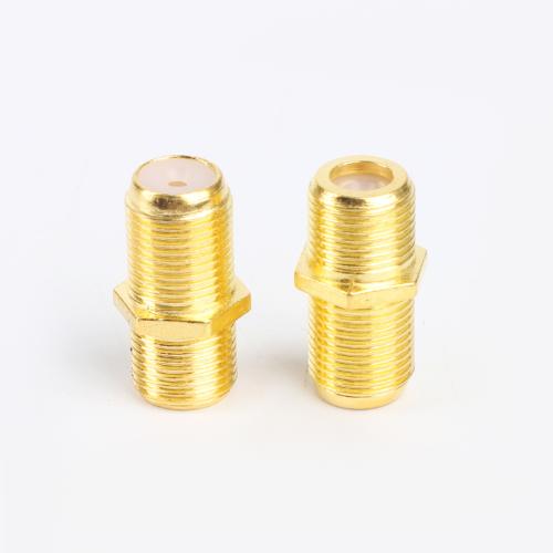 Gold-plated zinc alloy inch F small 81 coaxial cable extension cable connector F female to F female adapter
