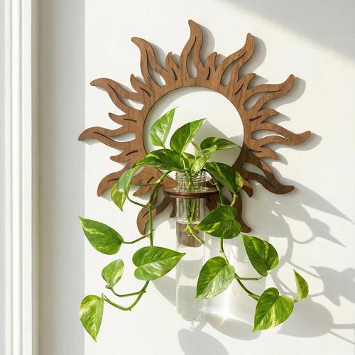 Holz & Kunststoff Blumen-Rack, Kaffee, Stück