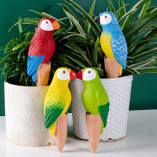 Keramik Automatischer Pflanzenwasserer, Vogelmuster, gemischte Farben, Festgelegt