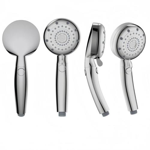 Plástico ABS alcachofa de la ducha, plata, trozo