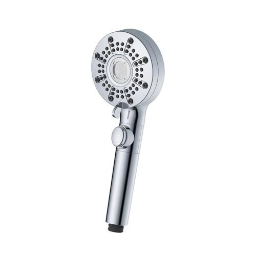 Plástico ABS alcachofa de la ducha, plata, trozo