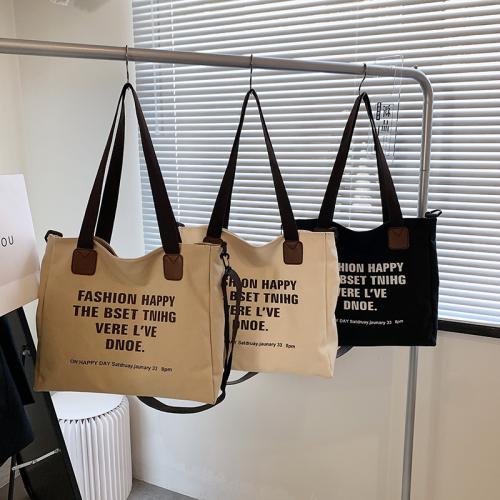 Canvas Tote Bag Shoulder Bag large capacity & soft surface & attached with hanging strap PC