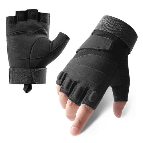 Ottomaanse & Microvezel PU synthetisch leer Rijden half vinger handschoen Lappendeken Solide meer kleuren naar keuze Paar