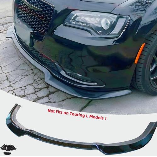 Glossy Black Front Lip Splitter Fits Chrysler 300 C S Limited Touring 2015-2023