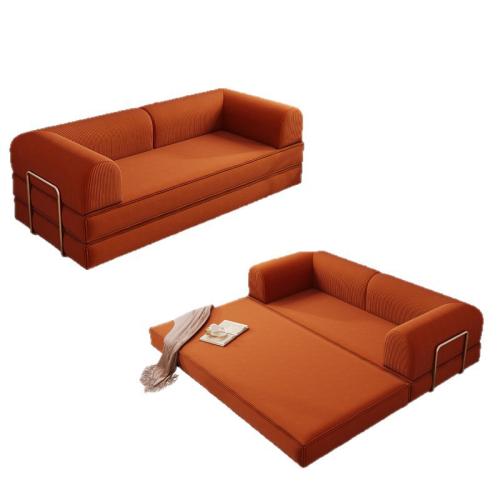 304 Stainless Steel & Cloth & Sponge foldable Sofa Bed durable Solid PC