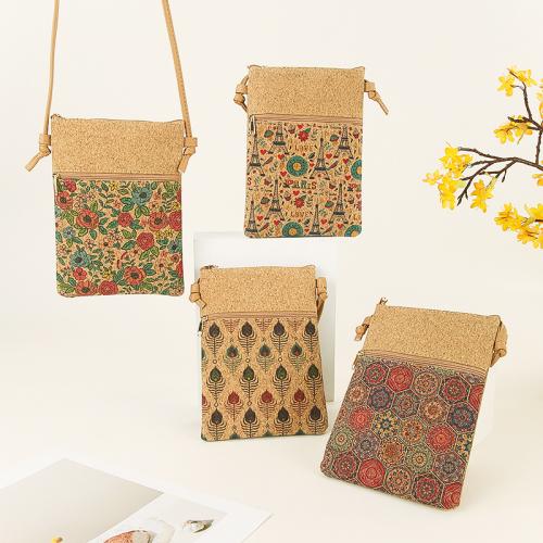 Wooden Cell Phone Bag portable Polyester Cotton PC