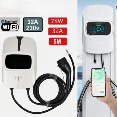 32A 7KW EV Charger Type 2 Electric Car Charger Home Charging Station 5M Cable
