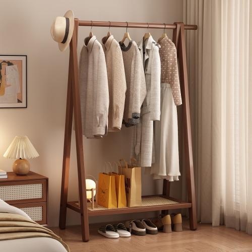 Moso Bamboo Multifunction Clothes Hanging Rack Cloth & Plastic PC
