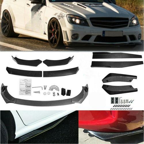 Polypropylene-PP & Plastic Front Bumper Lip durable Solid black Set