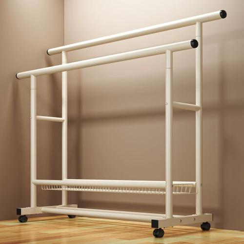 Metal double rod Clothes Hanging Rack PC