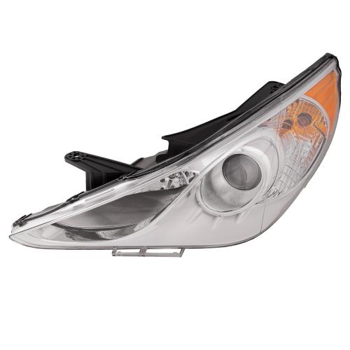 Pair Chrome Left+Right For Hyundai Sonata 2011-2014 LED Clear Headlights Lamps