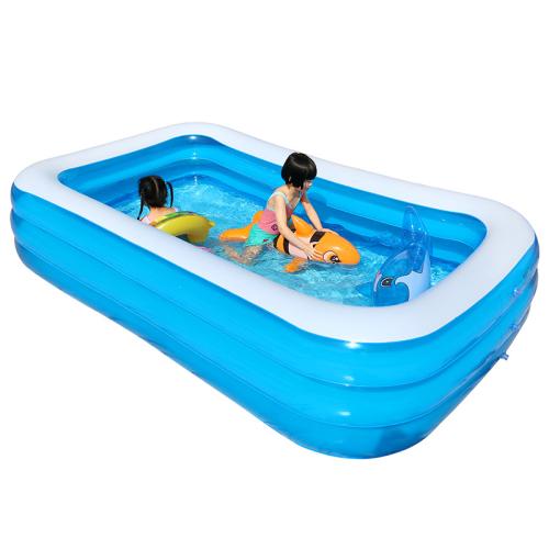 Pvc Opblaasbaar zwembad blauw en wit stuk