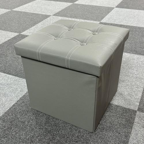 PU Leather Waterproof Storage Stool dustproof Wooden PC