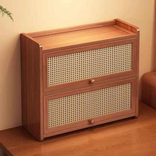 Moso Bamboo dampproof Storage Cabinet dustproof Wooden & Plastic PC