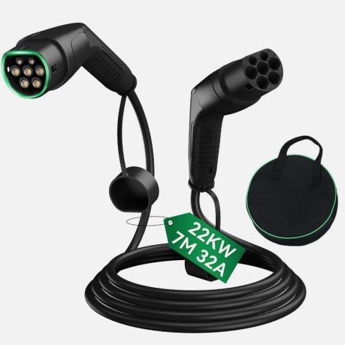 Type 2 EV Charging Cable 11kW 22kW 32A 3 Phase 7m Electric Car Fast Charger