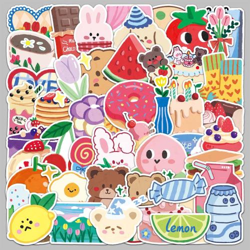 Caucho de PVC & Adhesivo sensible a la presión Adhesivo decorativo, 50PCs/Bolso, Bolso