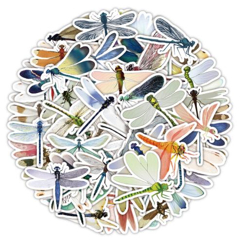 CLORURO DE POLIVINILO Adhesivo decorativo, patrón mixto, colores mezclados, 50PCs/Bolso, Bolso