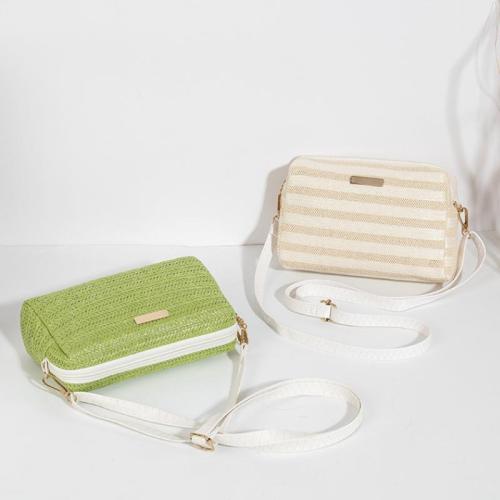 Straw Easy Matching & Weave Crossbody Bag PU Leather PC