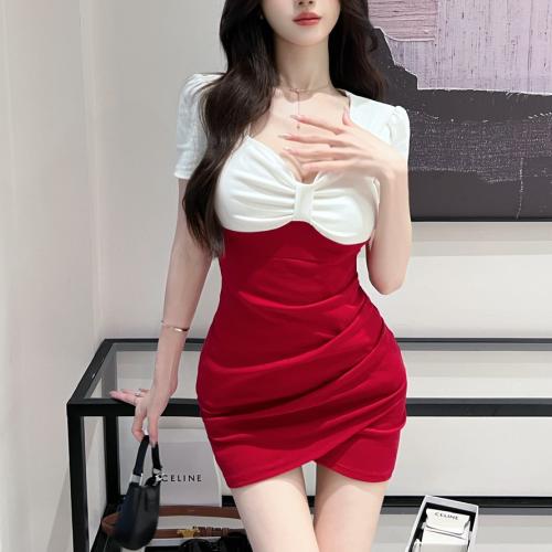 Cotone Sexy Pacchetto Abiti Hip Patchwork Patchwork più colori per la scelta kus