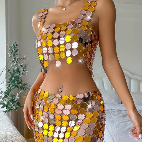 Acrylsäure Zweiteiliges Kleid Set, Orange, :, Stück