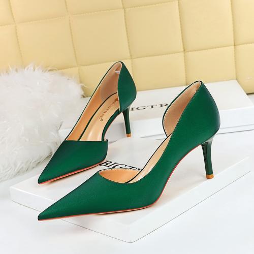 Soie & PU Cuir Chaussures à talons hauts plus de couleurs pour le choix Paire