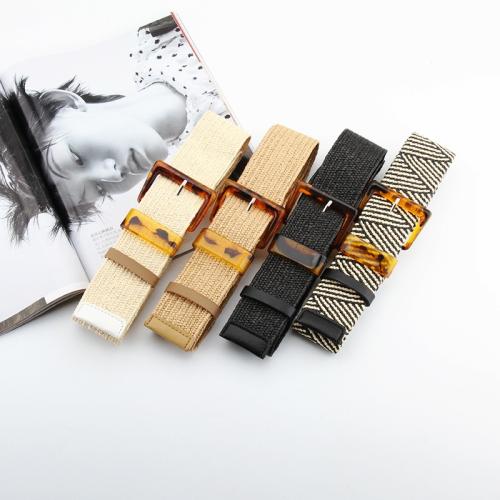 Plastic Fashion Belt flexible length weave PC