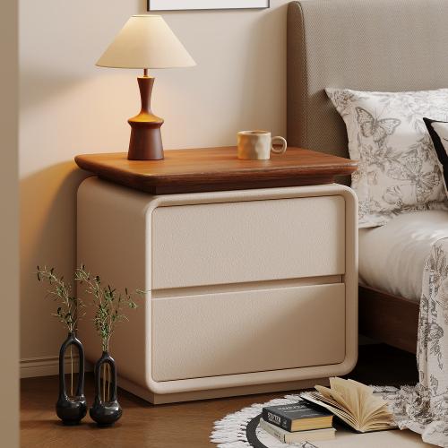 Scratch-Resistant Fabric & Solid Wood Bedside Cabinet dustproof Cold-rolled Steel PC