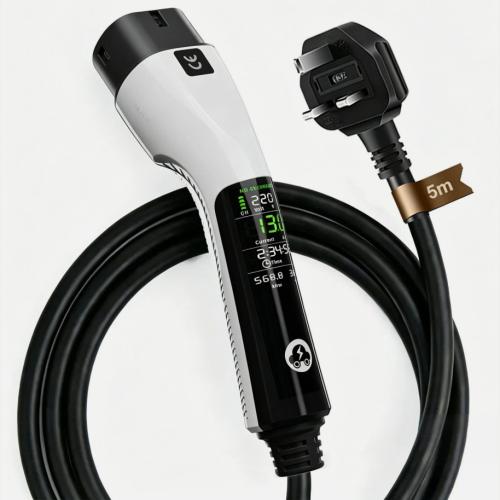EV Charging Cable Type 2 UK Plug 3 Pin Electric Vehicle Car Charger Portable 13A