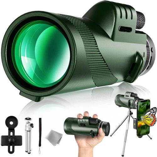 80X100 monocular telescope HD outdoor night vision