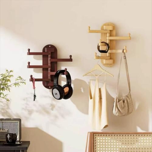 Solid Wood 360degree rotation & Multifunction Hook PC