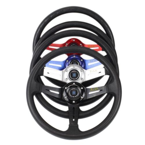Universal 14 Inch PU Auto Racing Steering Wheels Deep Corn Drifting Sport Steering Wheel