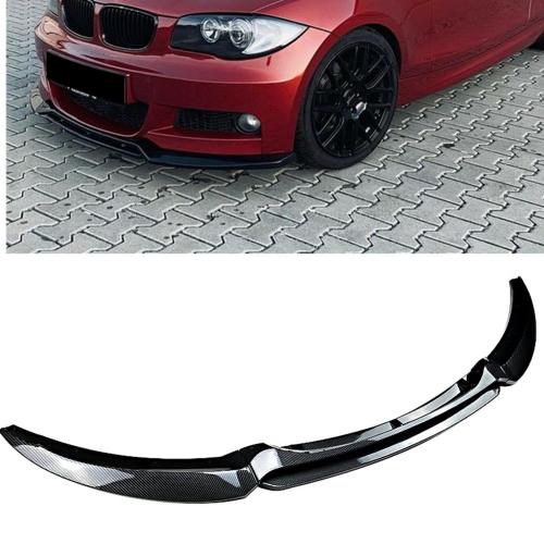 FOR BMW 1 SERIES E82 E88 GLOSS BLACK FRONT BUMPER SPLITTER LIP M SPORT 2008-2013