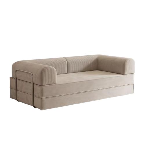 304 Stainless Steel & Cloth & Sponge foldable Sofa Bed durable Solid PC