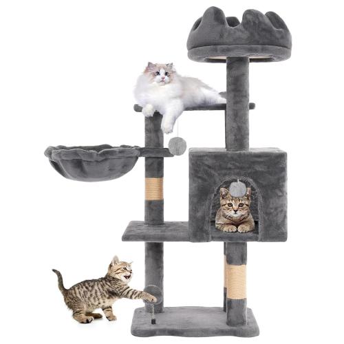 Cloth Soft & Multifunction Cat Tree gray PC
