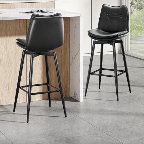 Metal & PU Leather Bar Stool rotatable Sponge Solid Lot