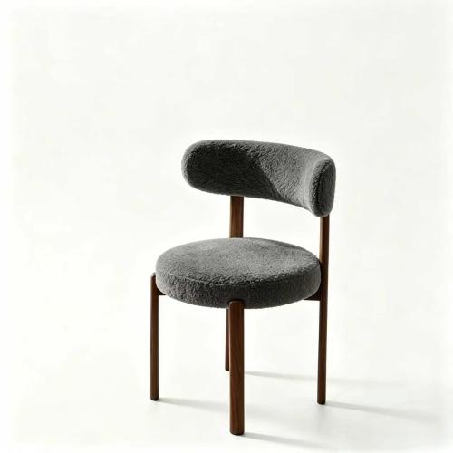 Stainless Steel & Berber Fleece Casual House Chair PC