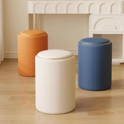 Medium Density Fiberboard & PU Leather Storage Stool PC